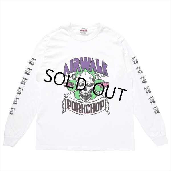画像1: PORKCHOP/AP SKELETON L/S TEE（×AIRWALK CLASSICS）（WHITE）［プリント長袖T-24春夏］ (1)