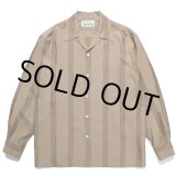 画像: WACKO MARIA/STRIPED OPEN COLLAR SHIRT（BROWN）［ストライプオープンカラーシャツ-24春夏］