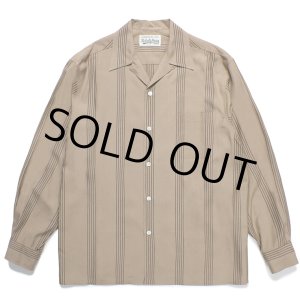 画像: WACKO MARIA/STRIPED OPEN COLLAR SHIRT（BROWN）［ストライプオープンカラーシャツ-24春夏］