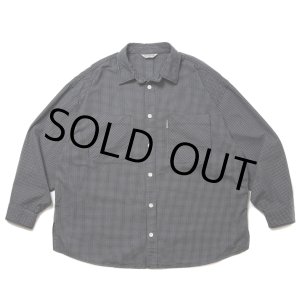 画像: COOTIE PRODUCTIONS/Garment Dyed Ripstop Check L/S Shirt（Black）［チェックシャツ-24春夏］