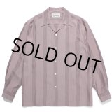 画像: WACKO MARIA/STRIPED OPEN COLLAR SHIRT（PURPLE）［ストライプオープンカラーシャツ-24春夏］