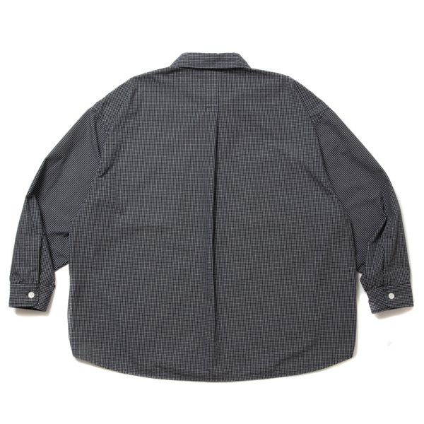 画像2: COOTIE PRODUCTIONS/Garment Dyed Ripstop Check L/S Shirt（Black）［チェックシャツ-24春夏］ (2)