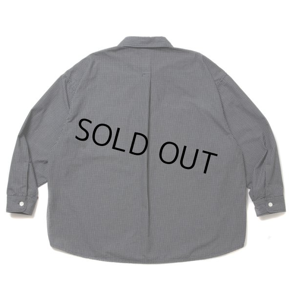 画像2: COOTIE PRODUCTIONS/Garment Dyed Ripstop Check L/S Shirt（Black）［チェックシャツ-24春夏］ (2)