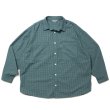 画像1: COOTIE PRODUCTIONS/Garment Dyed Ripstop Check L/S Shirt（Green）［チェックシャツ-24春夏］ (1)