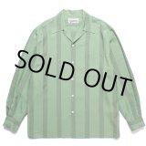 画像: WACKO MARIA/STRIPED OPEN COLLAR SHIRT（GREEN）［ストライプオープンカラーシャツ-24春夏］