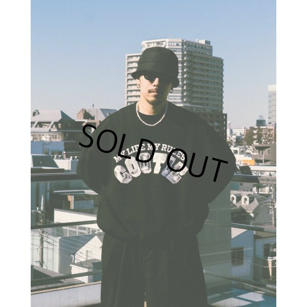 画像4: COOTIE PRODUCTIONS/Open End Yarn Print Sweat Crew（Black）［スウェットクルー-24春夏］ (4)