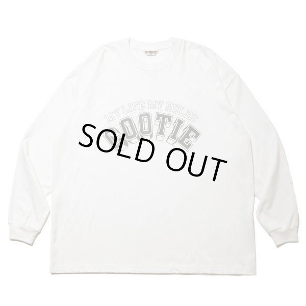 画像1: COOTIE PRODUCTIONS/Open End Yarn Print L/S Tee（White）［プリント長袖T-24春夏］ (1)