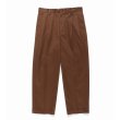 画像2: WACKO MARIA/DOUBLE PLEATED CHINO TROUSERS（BROWN）［ツータックチノトラウザース-24春夏］ (2)