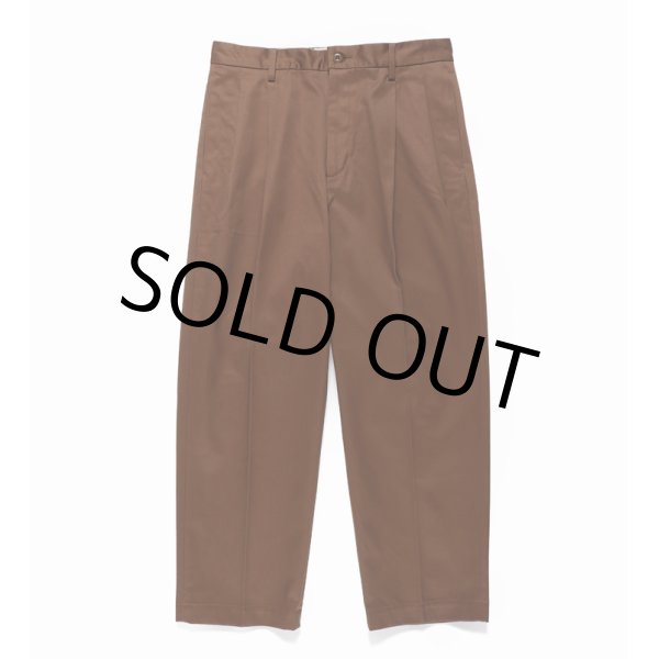 画像2: WACKO MARIA/DOUBLE PLEATED CHINO TROUSERS（BROWN）［ツータックチノトラウザース-24春夏］ (2)