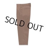 画像: WACKO MARIA/DOUBLE PLEATED CHINO TROUSERS（BROWN）［ツータックチノトラウザース-24春夏］