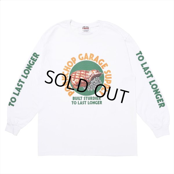 画像1: PORKCHOP/PC＆SCREW L/S TEE（WHITE）［プリント長袖T-24春夏］ (1)