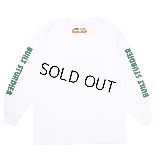 画像2: PORKCHOP/PC＆SCREW L/S TEE（WHITE）［プリント長袖T-24春夏］ (2)
