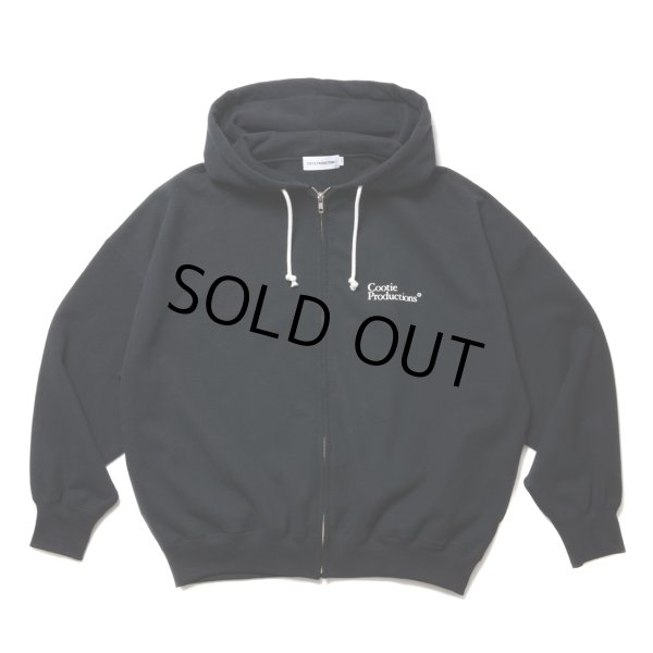 画像1: COOTIE PRODUCTIONS/Open End Yarn Plain Sweat Hoodie（Black）［ジップアップフーディー-24春夏］ (1)