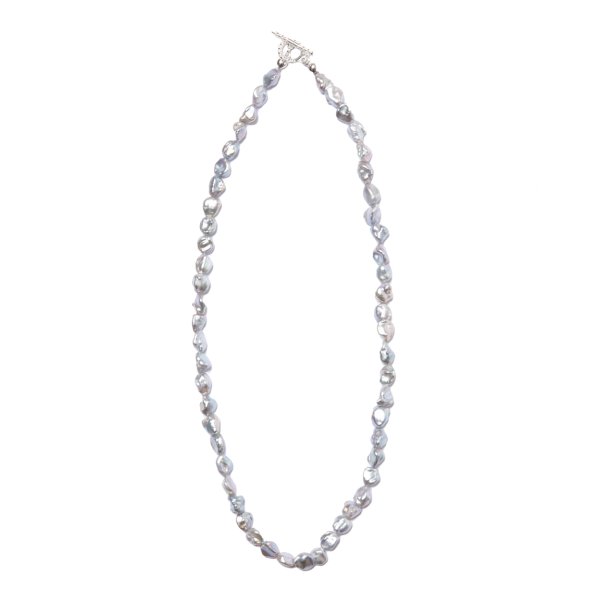 画像1: COOTIE PRODUCTIONS/Distortion Pearl Necklace（Silver）［ディストーションパールネックレス-24春夏］ (1)