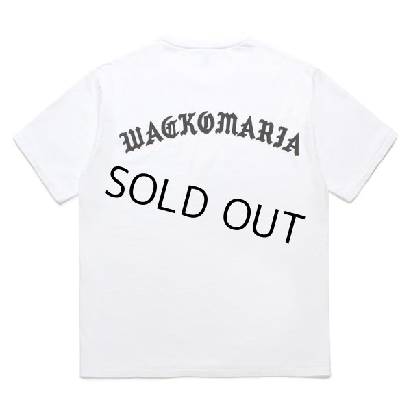 画像1: WACKO MARIA/WASHED HEAVY WEIGHT T-SHIRT（WHITE）［プリントT-24春夏］ (1)