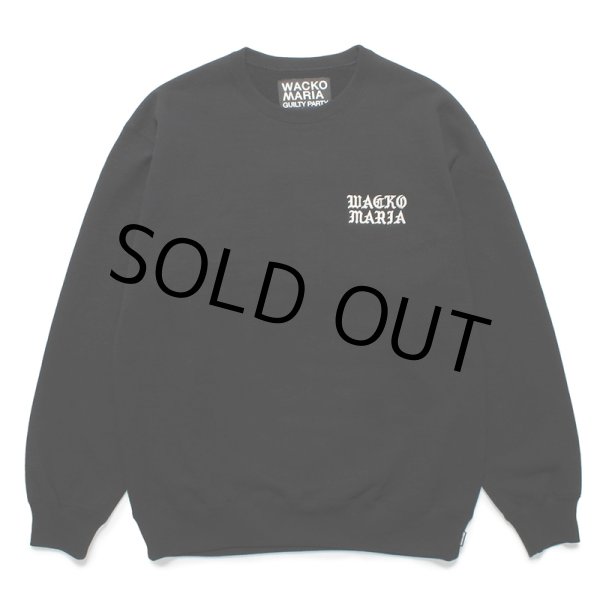 画像1: WACKO MARIA/HEAVY WEIGHT CREW NECK SWEAT SHIRT（BLACK）［クルーネックスウェット-24春夏］ (1)