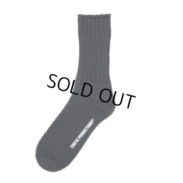 画像1: COOTIE PRODUCTIONS/Raza Lowgauge Socks（Black）［ローゲージソックス-24春夏］ (1)