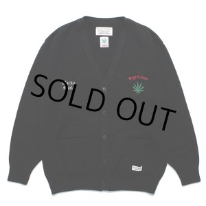 画像: WACKO MARIA/HIGH TIMES / CLASSIC KNIT CARDIGAN（BLACK）［クラシックニットカーディガン-24春夏］