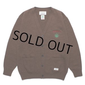 画像: WACKO MARIA/HIGH TIMES / CLASSIC KNIT CARDIGAN（BROWN）［クラシックニットカーディガン-24春夏］