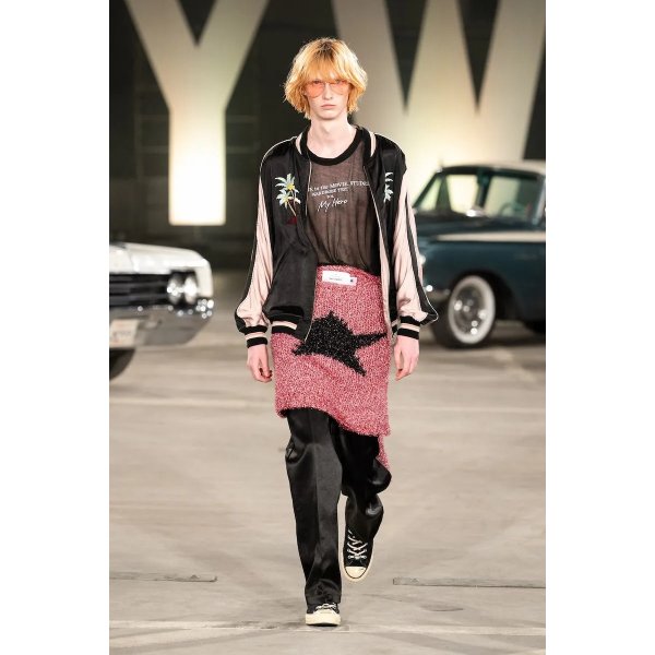 画像5: 【30%OFF】DAIRIKU/"Hawaii" Ska Jumper（Black x Pink）［スカジャン-24春夏］ (5)