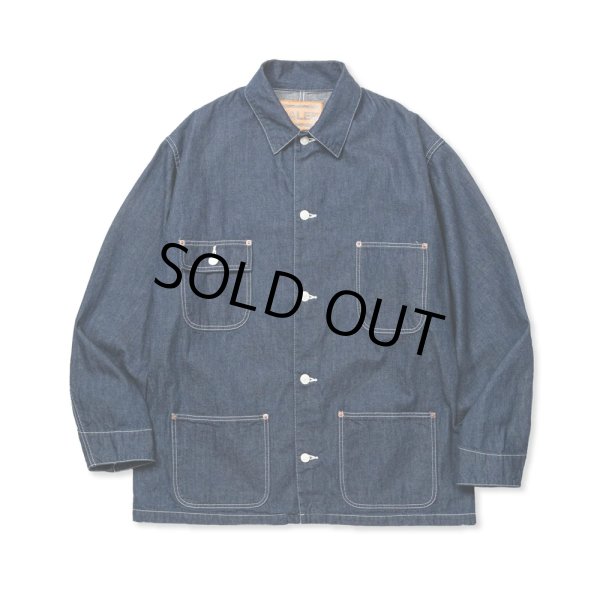 画像1: CALEE/9.5OZ DENIM COVERALL（INDIGO BLUE）［デニムカバーオール-24春夏］ (1)