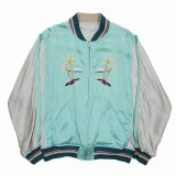 画像: DAIRIKU/"Hawaii" Ska Jumper（Aqua x Silver）［スカジャン-24春夏］