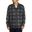 画像9: CALEE/RAYON CHECK OPEN COLLAR L/S SH（BLACK）［レーヨンチェックオープンカラーシャツ-24春夏］ (9)