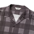 画像3: 【30%OFF】CALEE/RAYON CHECK OPEN COLLAR L/S SH（BLACK）［レーヨンチェックオープンカラーシャツ-24春夏］ (3)