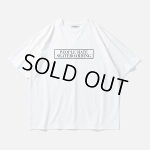 画像: 【30%OFF】TIGHTBOOTH/PEOPLE HATE SKATE T-SHIRT（White）［プリントT-24春夏］