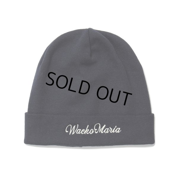 画像1: WACKO MARIA/COTTON KNIT WATCH CAP（NAVY）［コットンニットキャップ-24春夏］ (1)