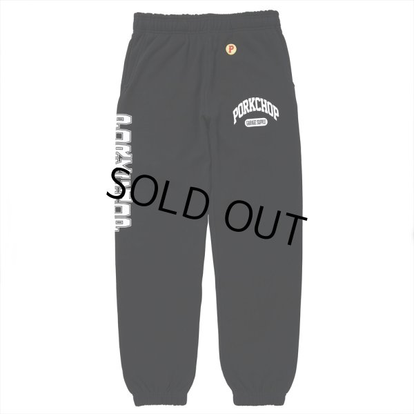 画像1: PORKCHOP/COLLEGE SWEAT PANTS（BLACK）［スウェットパンツ-24春夏］ (1)