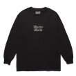 画像2: WACKO MARIA/TIM LEHI / LONG SLEEVE T-SHIRT（BLACK）［刺繍+プリント長袖T-24春夏］ (2)