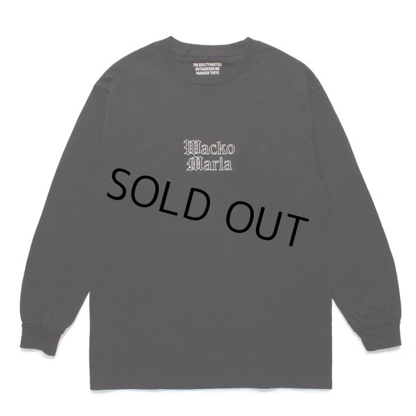 画像1: WACKO MARIA/LONG SLEEVE T-SHIRT（BLACK）［刺繍長袖T-24春夏］ (1)
