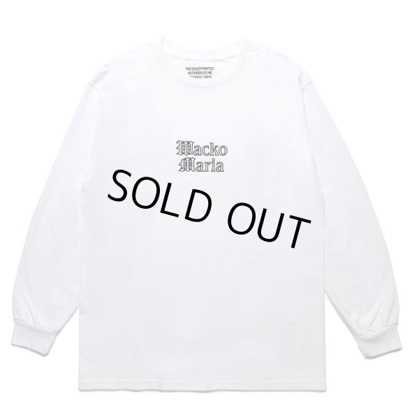 画像1: WACKO MARIA/LONG SLEEVE T-SHIRT（WHITE）［刺繍長袖T-24春夏］ (1)