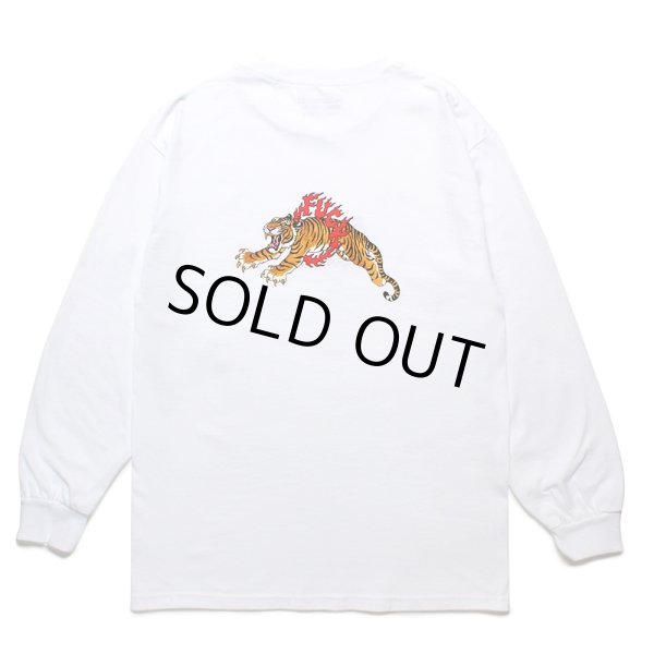 画像1: WACKO MARIA/TIM LEHI / LONG SLEEVE T-SHIRT（WHITE）［刺繍+プリント長袖T-24春夏］ (1)