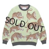画像: WACKO MARIA/TIM LEHI / JACQUARD KNIT SWEATER （L-GREEN）［ジャガードセーター-24春夏］