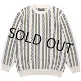 画像: WACKO MARIA/STRIPED JACQUARD KNIT SWEATER（TYPE-1）（BEIGE）［ストライプジャガードセーター-24春夏］