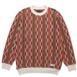 画像1: WACKO MARIA/STRIPED JACQUARD KNIT SWEATER（TYPE-1）（BROWN）［ストライプジャガードセーター-24春夏］ (1)