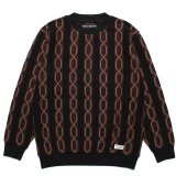 画像: WACKO MARIA/STRIPED JACQUARD KNIT SWEATER（TYPE-2）（BLACK）［ストライプジャガードセーター-24春夏］