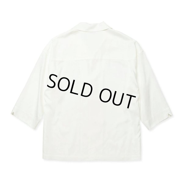 画像2: CALEE/3/4 SLEEVE R/P DROP SHOULDER SH（WHITE）［7分袖ドロップショルダーシャツ-24春夏］ (2)