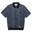 画像1: WACKO MARIA/PYTHON JACQUARD KNIT POLO SHIRT（NAVY）［パイソンジャガードニットポロシャツ-24春夏］ (1)