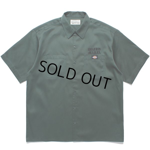 画像1: WACKO MARIA/DICKIES / WORK SHIRT（GREEN）［ワークシャツ-24春夏］ (1)