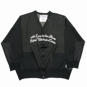 画像: 【30%OFF】DAIRIKU/"Letter" Skeleton Cardigan（Skeleton Black）［スケルトンカーディガン-24春夏］
