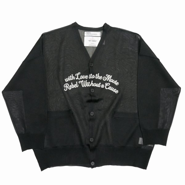 画像1: 【30%OFF】DAIRIKU/"Letter" Skeleton Cardigan（Skeleton Black）［スケルトンカーディガン-24春夏］ (1)