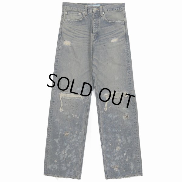 画像1: DAIRIKU/"Damage" Straight Denim Pants（Indigo） 【30%OFF】［"ダメージ"ストレートデニムパンツ-24春夏］ (1)