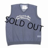 画像: DAIRIKU/"Letter" Skeleton Knit Vest（Skeleton Navy） 【30%OFF】［スケルトンベスト-24春夏］