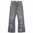 画像1: DAIRIKU/"Damage" Flare Denim Pants（Indigo） 【30%OFF】［"ダメージ"フレアデニムパンツ-24春夏］ (1)