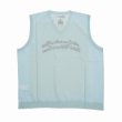 画像2: DAIRIKU/"Letter" Skeleton Knit Vest（Skeleton Light Blue）［スケルトンベスト-24春夏］ (2)