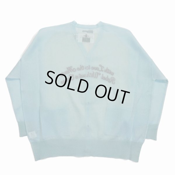 画像2: DAIRIKU/"Letter" Skeleton Cardigan（Skeleton Light Blue）［スケルトンカーディガン-24春夏］ (2)