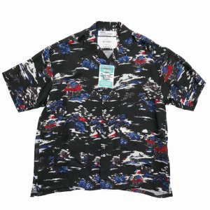 画像: DAIRIKU/"Cliff" Aloha Shirt（Black）［アロハシャツ-24春夏］